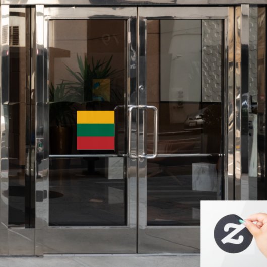 Litauenflagge Fensteraufkleber (Büro Tür)