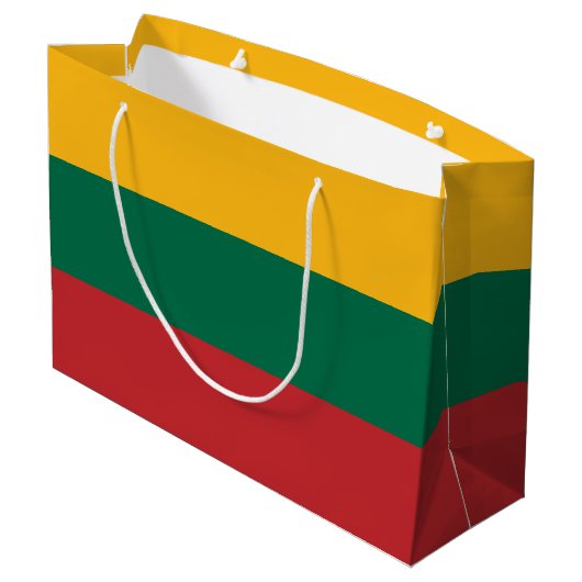 Litauenflagge Große Geschenktüte (Rückseite Schrägansicht)