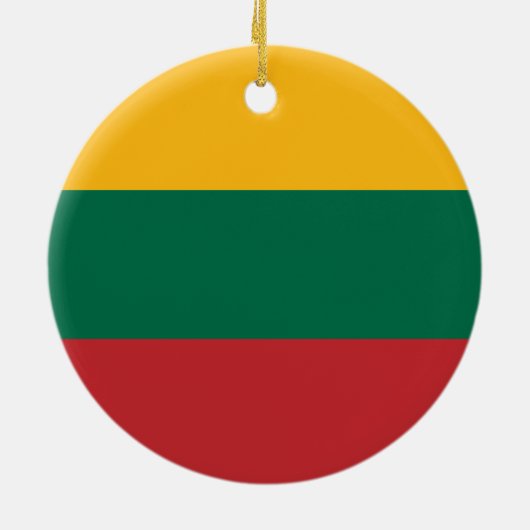 Litauenflagge Keramik Ornament (Hinten)
