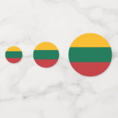 Litauenflagge Konfetti (Rückseiten)