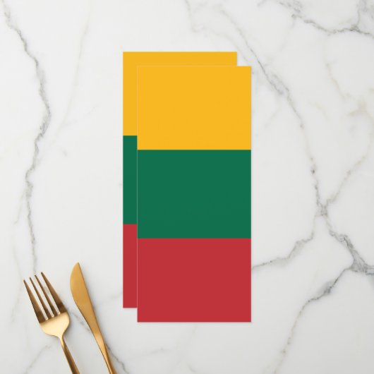 Litauenflagge Menükarte (Vorderseite/Rückseite Beispiel)