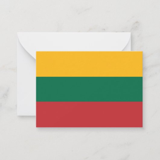 Litauenflagge Mitteilungskarte (Vorderseite)