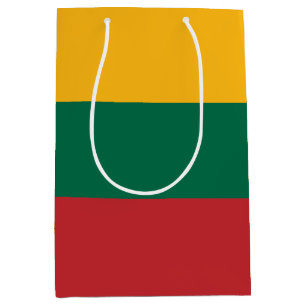 Litauenflagge Mittlere Geschenktüte