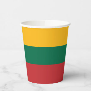 Litauenflagge Pappbecher
