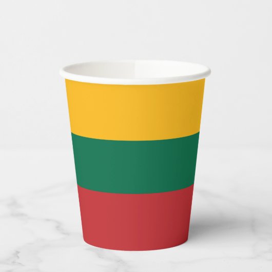 Litauenflagge Pappbecher (Links)