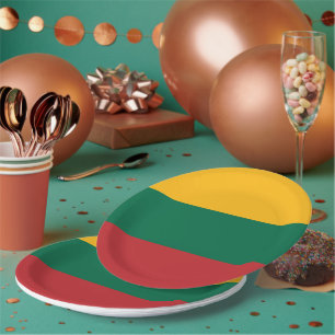 Litauenflagge Pappteller