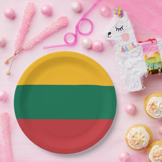 Litauenflagge Pappteller (Party)