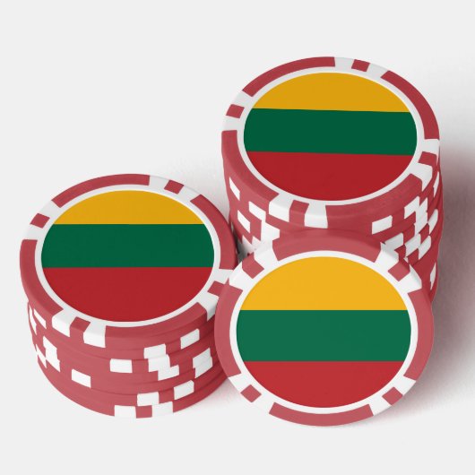 Litauenflagge Pokerchips (Stapel)