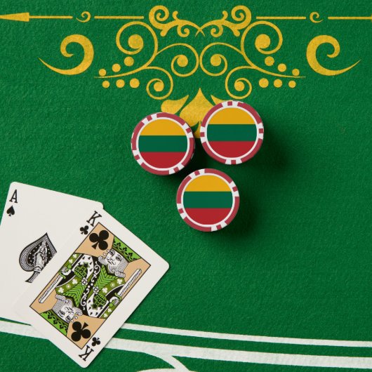 Litauenflagge Pokerchips (Pokertisch (Stapel))