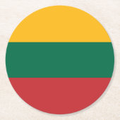 Litauenflagge Runder Pappuntersetzer (Vorderseite)
