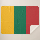 Litauenflagge Sherpadecke (Vorderseite (Horizontal))