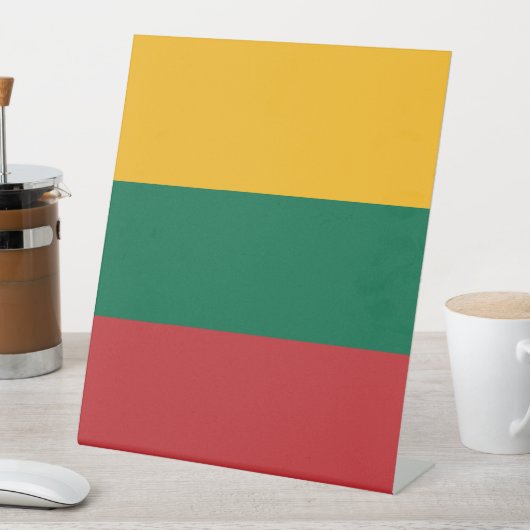 Litauenflagge Sockelschild (In Situ)