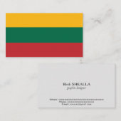 Litauenflagge Visitenkarte (Vorne/Hinten)