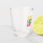 LITAUENISCHE Fahne Schnapsglas (Links)