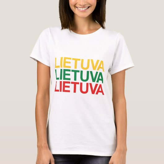 LITAUENISCHE Fahne T-Shirt (Vorderseite)