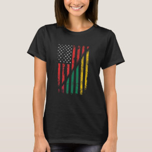 Litauisch American Flag Retro Style USA Litauen T-Shirt