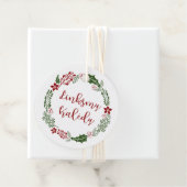 Litauisch frohe Weihnachten, Custom Geschenkanhänger (Beispiel)