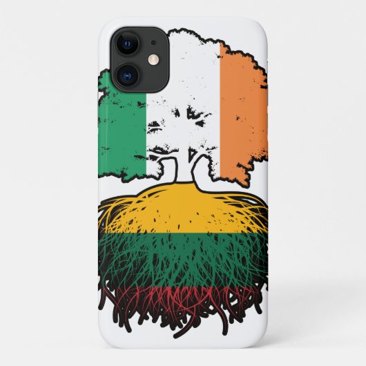 Litauisch Irish Ireland Tree Roots Flag Case-Mate iPhone Hülle (Rückseite)