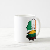 Litauisch Irish Ireland Tree Roots Flag Kaffeetasse (VorderseiteRechts)