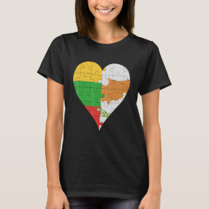 litauisch-zyprisches Flaggenherz T-Shirt