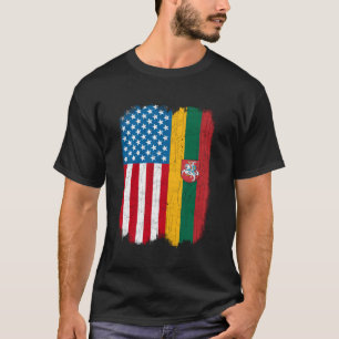 Litauische Amerikanische Flagge Litauen T-Shirt