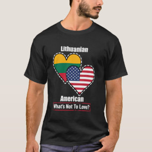 Litauische amerikanische Herzflags Was nicht zur L T-Shirt