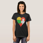 litauische Fahne Herz T-Shirt (Vorne ganz)