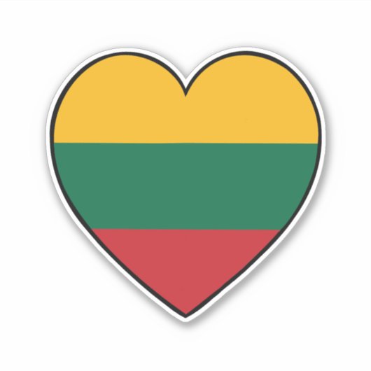 litauische Flagge Aufkleber (Vorderseite)