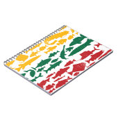Litauische Flagge aus Fisch - Fischereidesign Notizblock (Linke Seite)