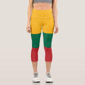 litauische Flagge Capri Leggings (Vorderseite)