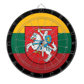 Litauische Flagge Dartboard & Litauen / Spielbrett Dartscheibe (vorne)