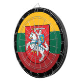 Litauische Flagge Dartboard & Litauen / Spielbrett Dartscheibe (Vorderseite rechts)
