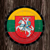 Litauische Flagge Dartboard & Litauen / Spielbrett Dartscheibe