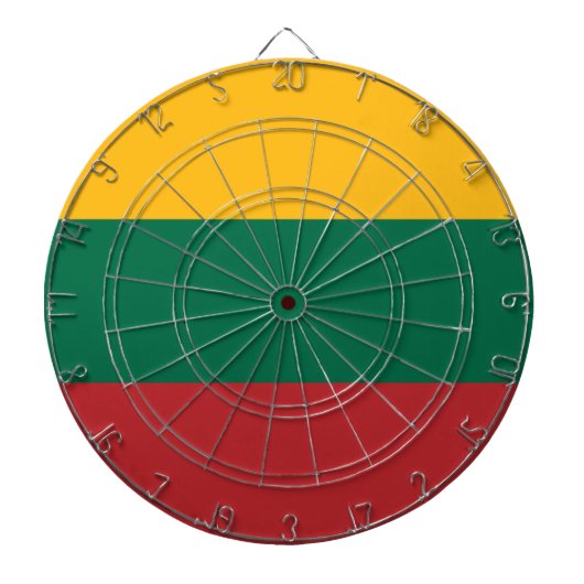 litauische Flagge Dartscheibe (vorne)
