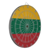 litauische Flagge Dartscheibe (Vorderseite Links)