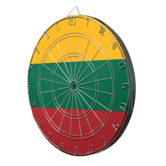 litauische Flagge Dartscheibe (Vorderseite rechts)