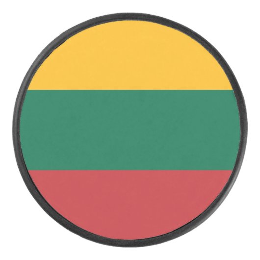 litauische Flagge Eishockey Puck (Vorderseite)