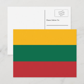Litauische Flagge, Flagge Litauens Postkarte