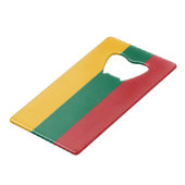 litauische Flagge Geldbeutel Flaschenöffner (Vorderseite Schrägansicht)