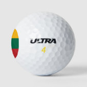litauische Flagge Golfball (Logo)
