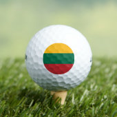 litauische Flagge Golfball (Insitu T-Shirt)