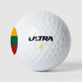 litauische Flagge Golfball (Logo)
