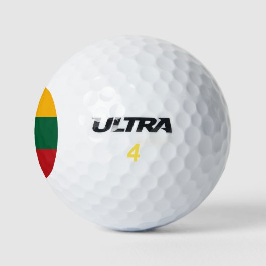 litauische Flagge Golfball (Logo)