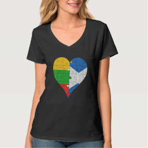 litauische Flagge Herz T-Shirt
