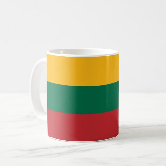 litauische Flagge Kaffeetasse (Vorderseite Links)