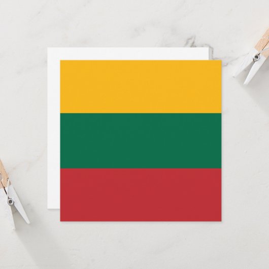 litauische Flagge Karte (Vorderseite/Rückseite Beispiel)