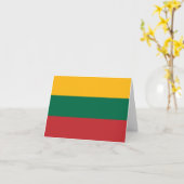 litauische Flagge Karte (Gelbe Blume)
