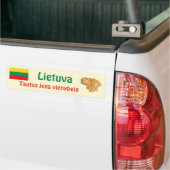 Litauische Flagge + Karte Autoaufkleber (Auf Lkw)