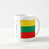 Litauische Flagge + Karte Tasse (VorderseiteRechts)