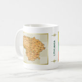 Litauische Flagge + Karte Tasse (Vorderseite Links)